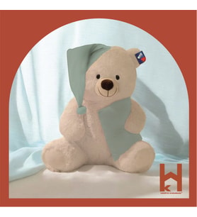 65 CM PELUŞ UYKU ARKADAŞIM  AYICIK (Açık Mavi)