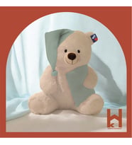 65 CM PELUŞ UYKU ARKADAŞIM  AYICIK (Açık Mavi)