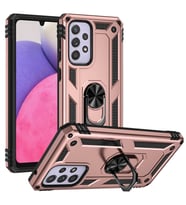Samsung Galaxy A33 5G Kılıf Yüzüklü Standli Tank Kapak (Pembe)