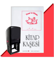 Kişiye Özel  Yumurcak Kedi Tarihli Kitap Kaşesi (Kırmızı)