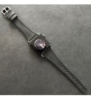 vagave Apple Watch Kadın Crazy Deri Kordon İsme Özel 3-4-5-6-7 / 38&40mm (Siyah)