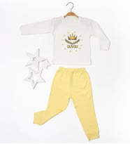 Pia Baby GL2005 İsme Özel Çocuk Pijama Takımı 1-8 Yaş (Sarı)