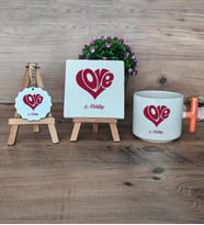 Love Sevgili Hediye Seti Kupa Bardak T Kulplu, Dekoratif Taş, Anahtarlık Sevgiliye Sevgililer Günü Hediyesi (Model 7)