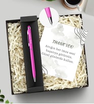 Hediye Kutusunda Kişiye Özel Touch Pen (Pembe)