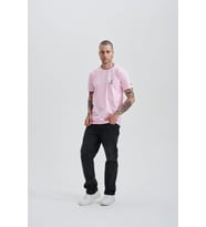 Blues Eyes Erkek Nakış T-Shirt (Pembe)
