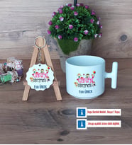 Coğrafya Öğretmeni Kupa Bardak Kırmızı ve Ahşap Anahtarlık Hediye (Model 11)