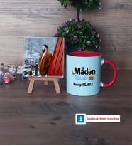 Maden Mühendisi Fotoğraflı Dekoratif Taş, Kupa Bardak Beyaz Hediye (Model 2)