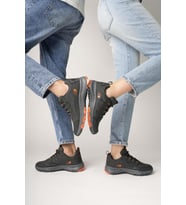 Muggo KUZEY Unisex Garantili Trekking Outdoor Sneaker Ayakkabı (Siyah)