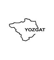 Yozgat Harita Araba Sticker siyah 17x11 CM (Siyah)
