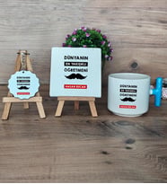 Erkek Öğretmene Hediye Hediye Seti Kupa Bardak T Kulplu, Dekoratif Taş, Anahtarlık Öğretmenler Günü Hediyesi (Model 3)