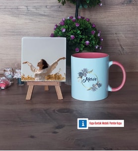 İsme Özel Doğum Günü Hediyesi Fotoğraflı Dekoratif Taş, Kupa Bardak Beyaz Hediye (Model 6)