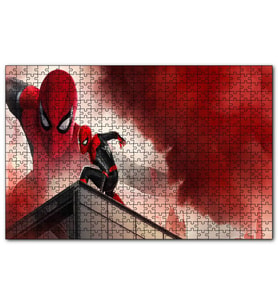Cakapuzzle  Spiderman Kızıl Bulutlar Görseli  Puzzle Yapboz MDF (Ahşap) (500 Parça)