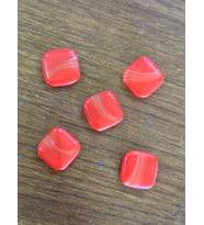 2X2 CM CAM AKITMA DESENLİ DELİKLİ DÜĞME 5 ADET (Nar Çiçeği)