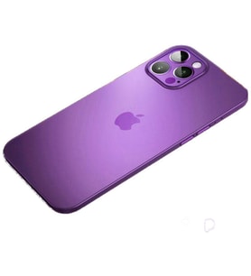 Uyumlu Model Apple iPhone 13 Pro Max Kılıf Ultra İnce Hayalet Sert Kapak (Mor)