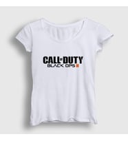Presmono Kadın Sarı Black Ops Call Of Duty T-Shirt 26621tt (Beyaz)