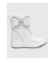 Civil Boots Kız Çocuk Kürklü Vakko Bot 21-25 Numara Beyaz (Beyaz)