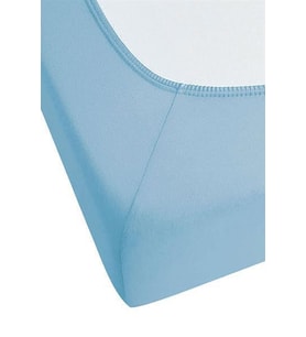 2 Adet Pamuklu ve Lastikli 60 x 120 x 15 cm Penye Bebek Çarşaf (Mavi-Gri)