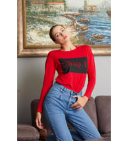 Yazı Baskılı Sweat 9130-1 (Kırmızı)