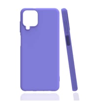 Galaxy A12 Kılıf Zore Biye Silikon Kılıf (Mor)