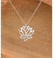 925K Gümüş Lotus Kolye (Gümüş)