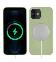 Apple iPhone 12 Mini Kılıf Zore Silksafe Wireless Kılıf (Açık Yeşil)