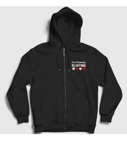 Presmono Unisex Gri Probably Bluffing Poker Fermuarlı Kapüşonlu Sweatshirt 362272tt (Siyah)