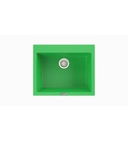 Cristalüx Granit Evye P-X60 Tezgah Altı Ve Tezgah Üstü Kare Mutfak Evyesi 60x50cm (Yeşil)