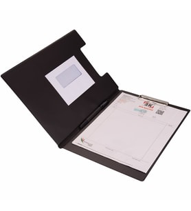 Kapaklı Sekreterlik A4 Biala 100 Yaprak Kapasiteli Clip Board 24x32 cm (Siyah)