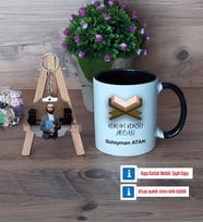 Kuran Kursu Hocası Kupa Bardak Beyaz ve Fotoğraflı Ahşap Anahtarlık Hediye (Model 11)