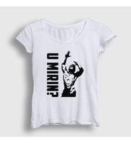 Presmono Kadın Sarı U Mirin Gym Fitness Zyzz T-Shirt 327620tt (Beyaz)