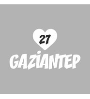 Kalpli 27 Gaziantep Araba Sticker siyah 20x15 CM (Beyaz)