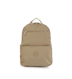 Unisex Suya Dayanıklı Orta Boy Krinkıl Kumaş Çok Gözlü Bej Laptop Okul Ve Seyahat Sırt Çantası