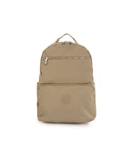 Unisex Suya Dayanıklı Orta Boy Krinkıl Kumaş Çok Gözlü Bej Laptop Okul Ve Seyahat Sırt Çantası
