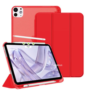 Apple iPad Pro 11 1./2. Nesil Kılıf Flip Cover Kalem Bölmeli PC Case 2018-2020 (Kırmızı)