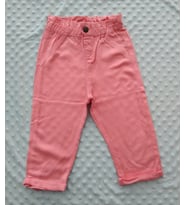 Kidaxi Kız Bebek Dokuma Pantolon 6-36 Ay (Pembe)
