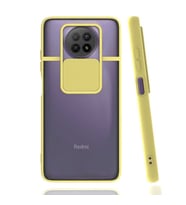 Ceponya Xiaomi Redmi 9C Kılıf Kamera Korumalı Mat Yüzey Silikon (Sarı)