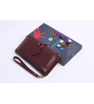 Telefon Bölmeli Trend Kadın Cüzdan (Bordo)