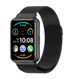 Huawei Watch Fit 2 Kordon Milano Loop Metal Kordon (Siyah)
