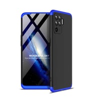 Oppo Reno 5 Lite Kılıf Zore Ays Full Koruma Kılıf (Siyah-Mavi)