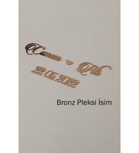 Çerçeveler için Pleksi İsimlik ve Tarih! Parlak Pleksi İsimlik ve Tarihlikler! (Bronz)