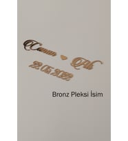 Çerçeveler için Pleksi İsimlik ve Tarih! Parlak Pleksi İsimlik ve Tarihlikler! (Bronz)