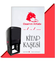 Kişiye Özel Kızgın Ördek 3 Tarihli Otomatik Kitap Kaşesi (Kırmızı)
