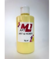 M1 ART  Akrilik Boya 140. gr--9 Renk Seçeneği, Ahşap, Tuval, Seramik , Duvar ,taş (Sarı)