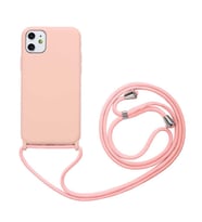 Apple iPhone 11 Kılıf Zore Ropi İpli Silikon Kılıf (Açık Pembe)