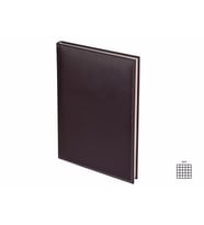 DERİ KAPAK DEFTER AJANDA TARİHSİZ KARELİ 20X28 CM (KAHVE)