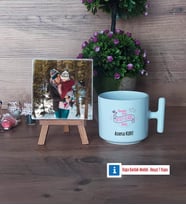 Anneler Günü Hediyesi Fotoğraflı Dekoratif Taş, Kupa Bardak Beyaz Hediye (Model 12)