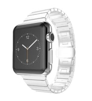 Apple Watch 7/8/9 41mm Kordon Seramik Metal Kordon 16 (Beyaz)