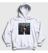 Presmono Unisex Beyaz Poster V2 Dua Lipa Kapüşonlu Sweatshirt 326103tt (Beyaz)
