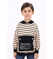 Toontoy Erkek Çocuk Baskılı Sweatshirt (Bej)