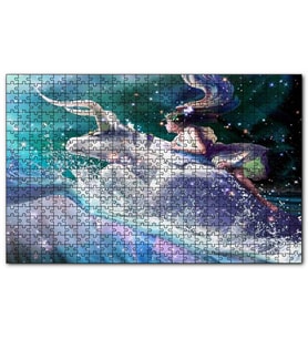 Cakapuzzle Perisi ve Boğa Burcu Görseli Puzzle Yapboz MDF (Ahşap) (255 Parça)